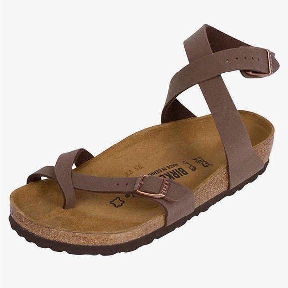 Never worn size 37 240 L6 M4 Birkenstocks. Cute wrap around ankle. Never worn. - Picture 5 of 5